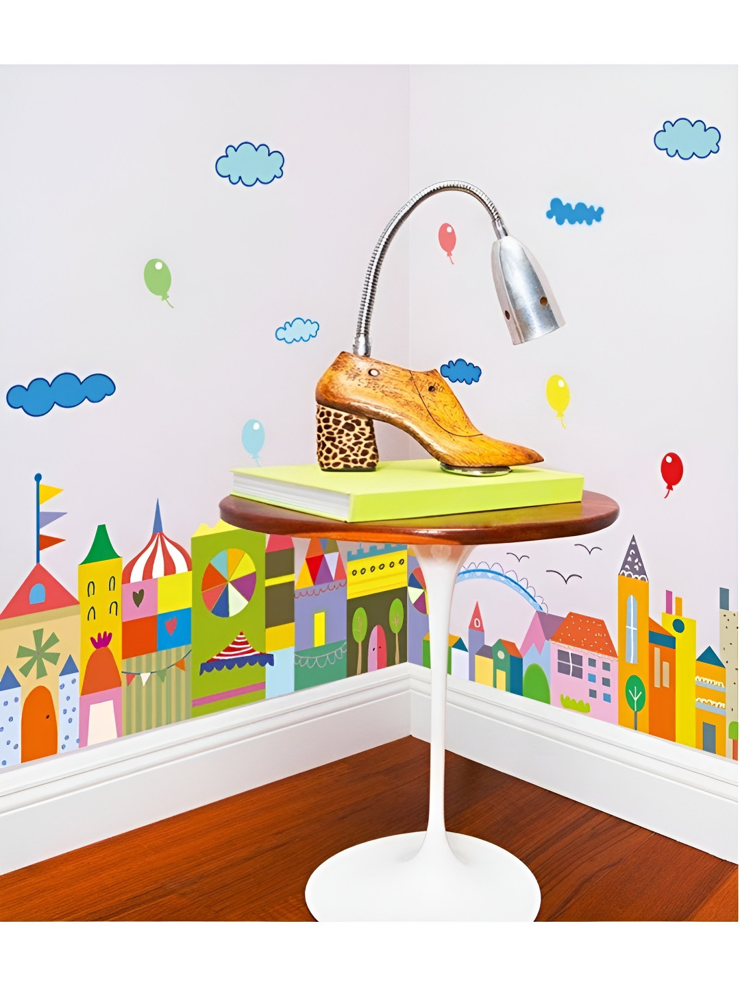 Asian royal Green & Red Cartoon Printed  Self Adhesive 3D Decals & Stickers