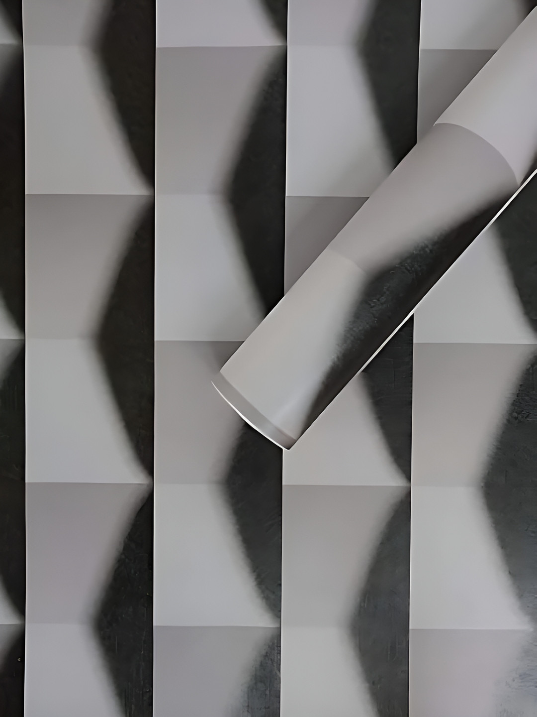 Asian royal Grey Textured Self Adhesive 3D Wall Sticker