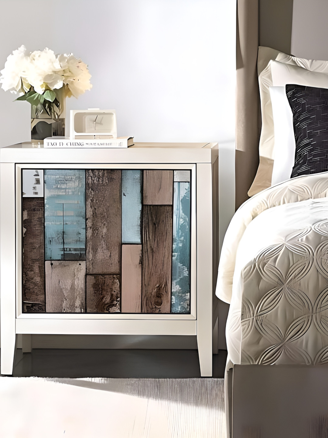 Asian royal Brown & Blue Colored 3D Printed Self Adhesive Wall Sticker