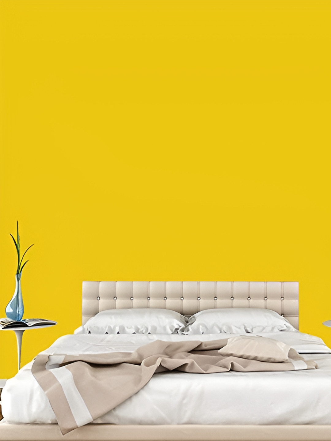 Asian royal Yellow Self Adhesive 3D Wall Sticker