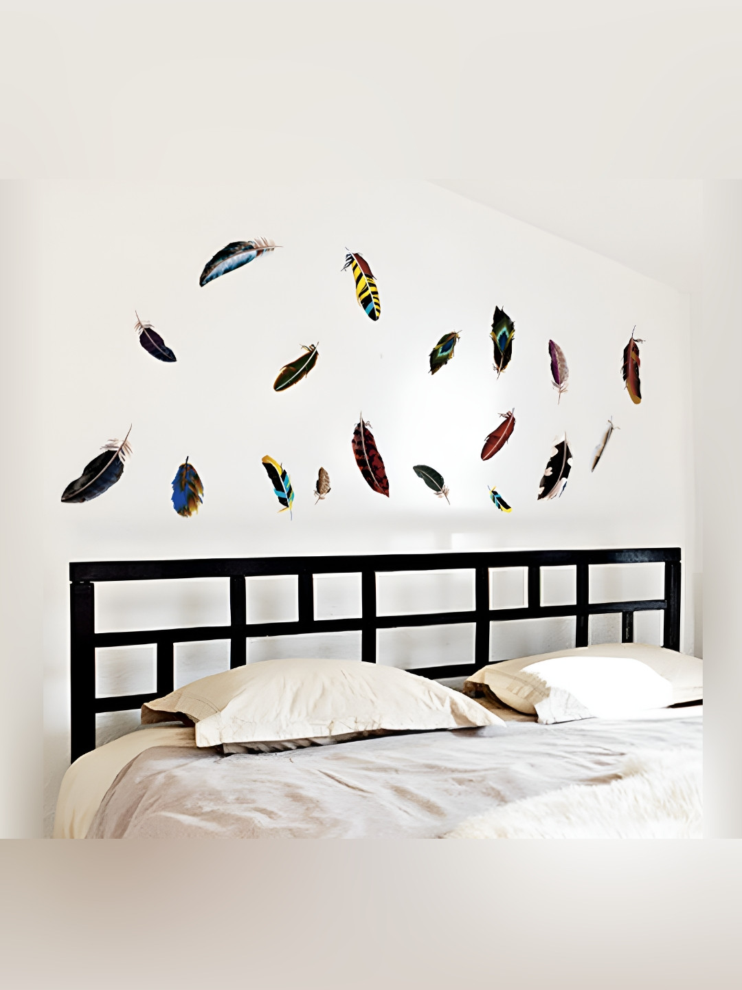 Asian royal Blue & Yellow 3D Printed Self Adhesive Wall Sticker