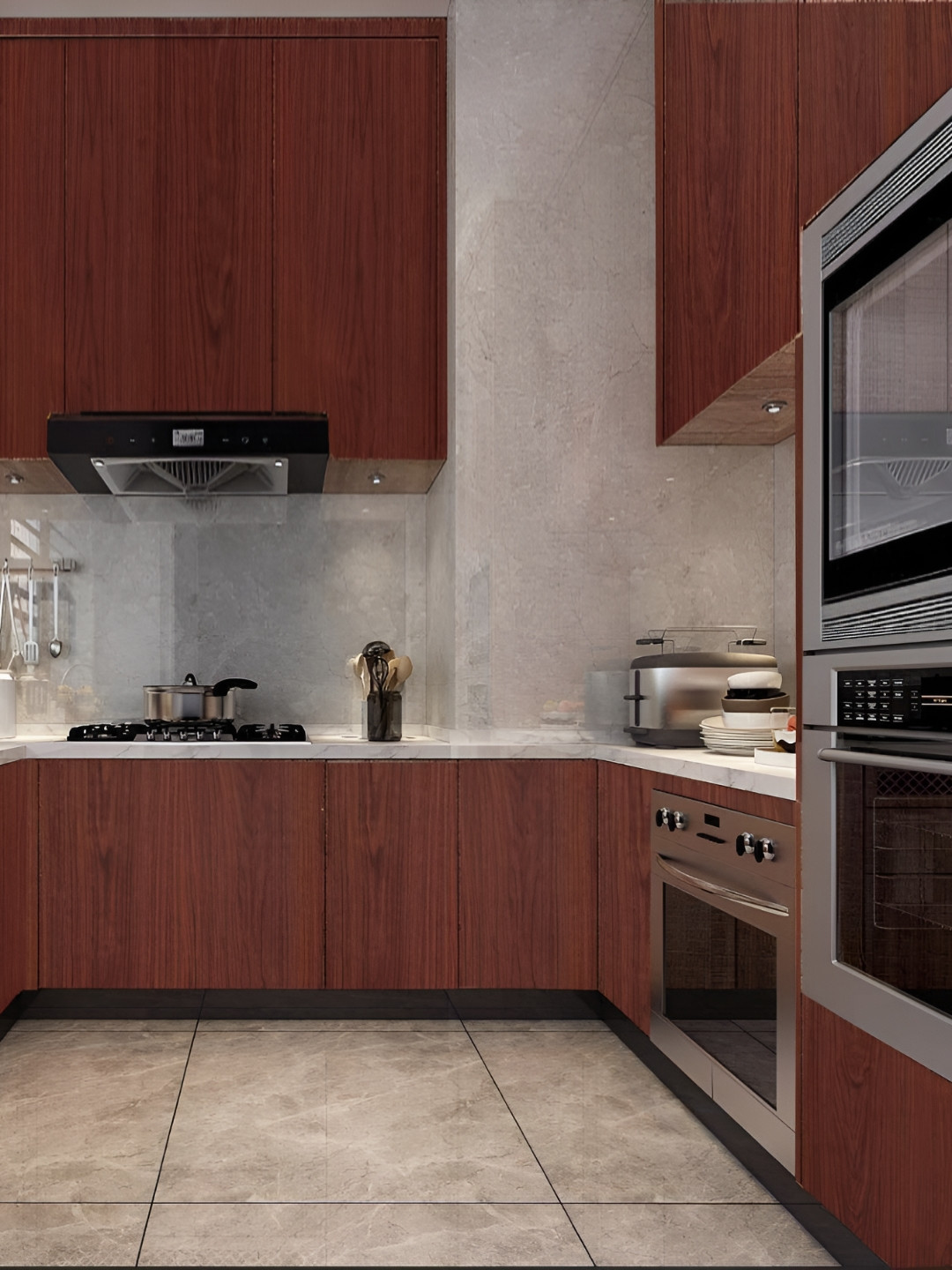 Asian royal Brown 3D Textured Self Adhesive Wall Sticker