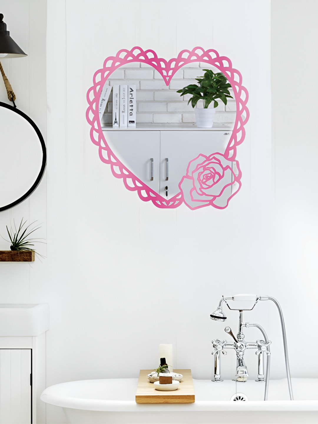 Asian royal Pink Heart Shaped Wall Stickers