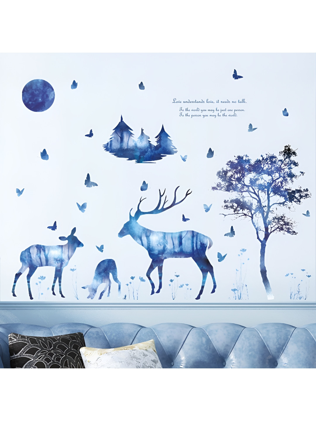 Asian royal Blue Self Adhesive Wallpaper Sticker