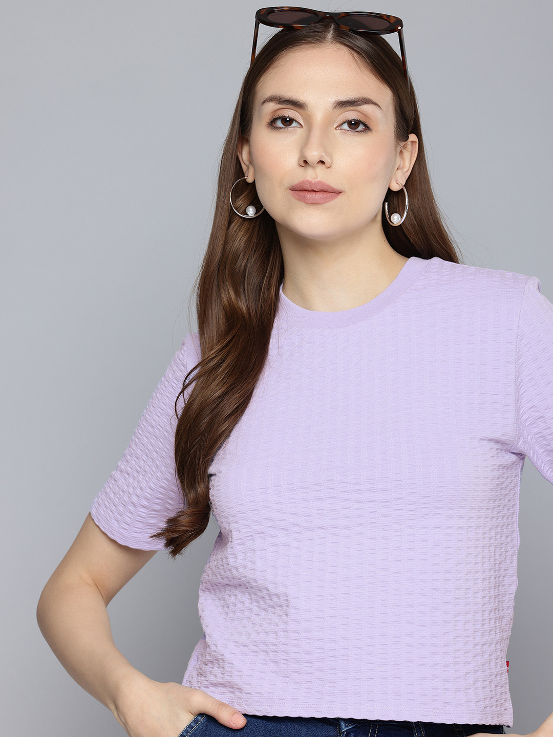 Levis Self Design Textured Sporty Fit T-shirt