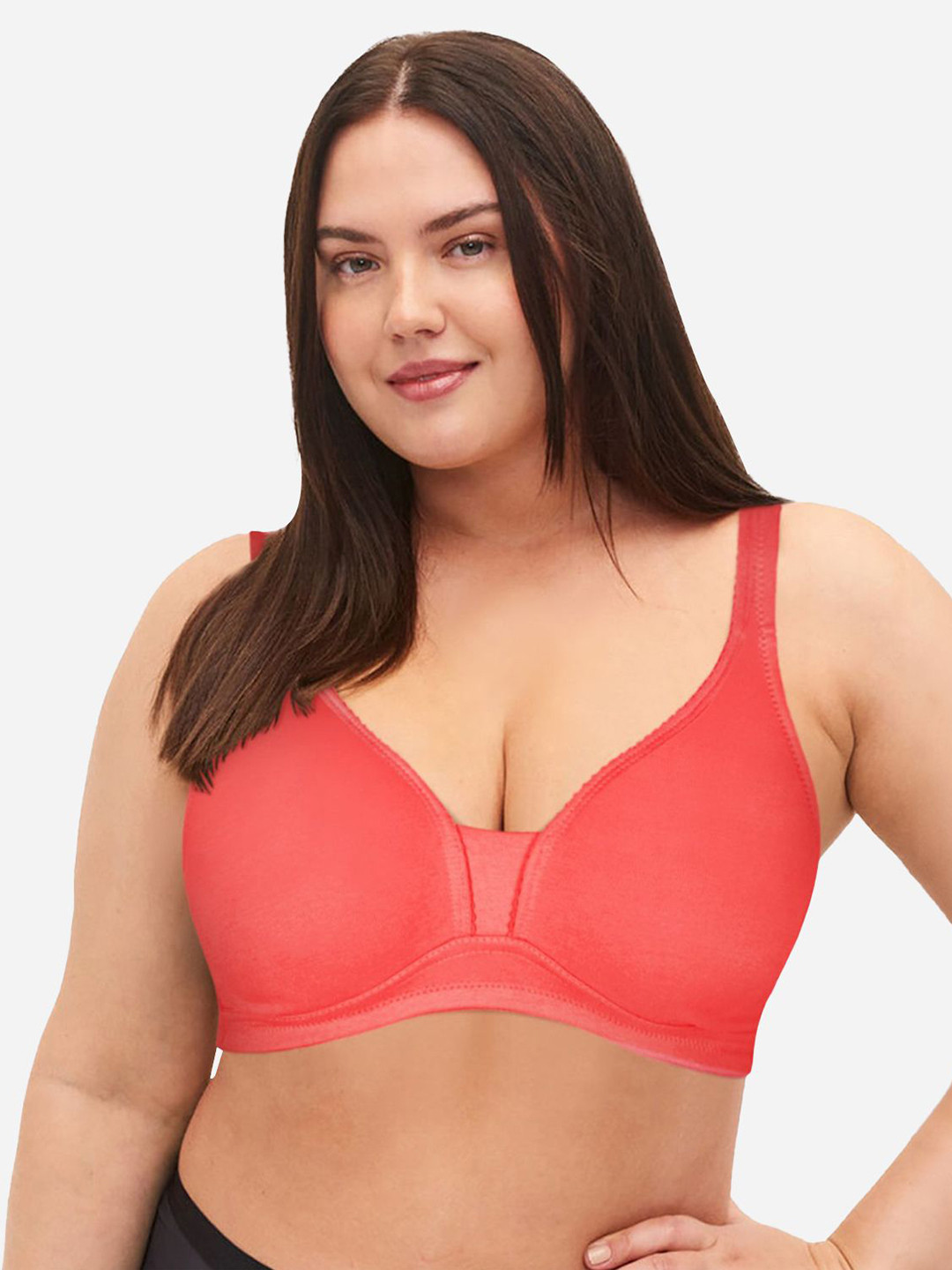 Susie Medium Coverage Non Padded Plunge Bra-All Day Comfort