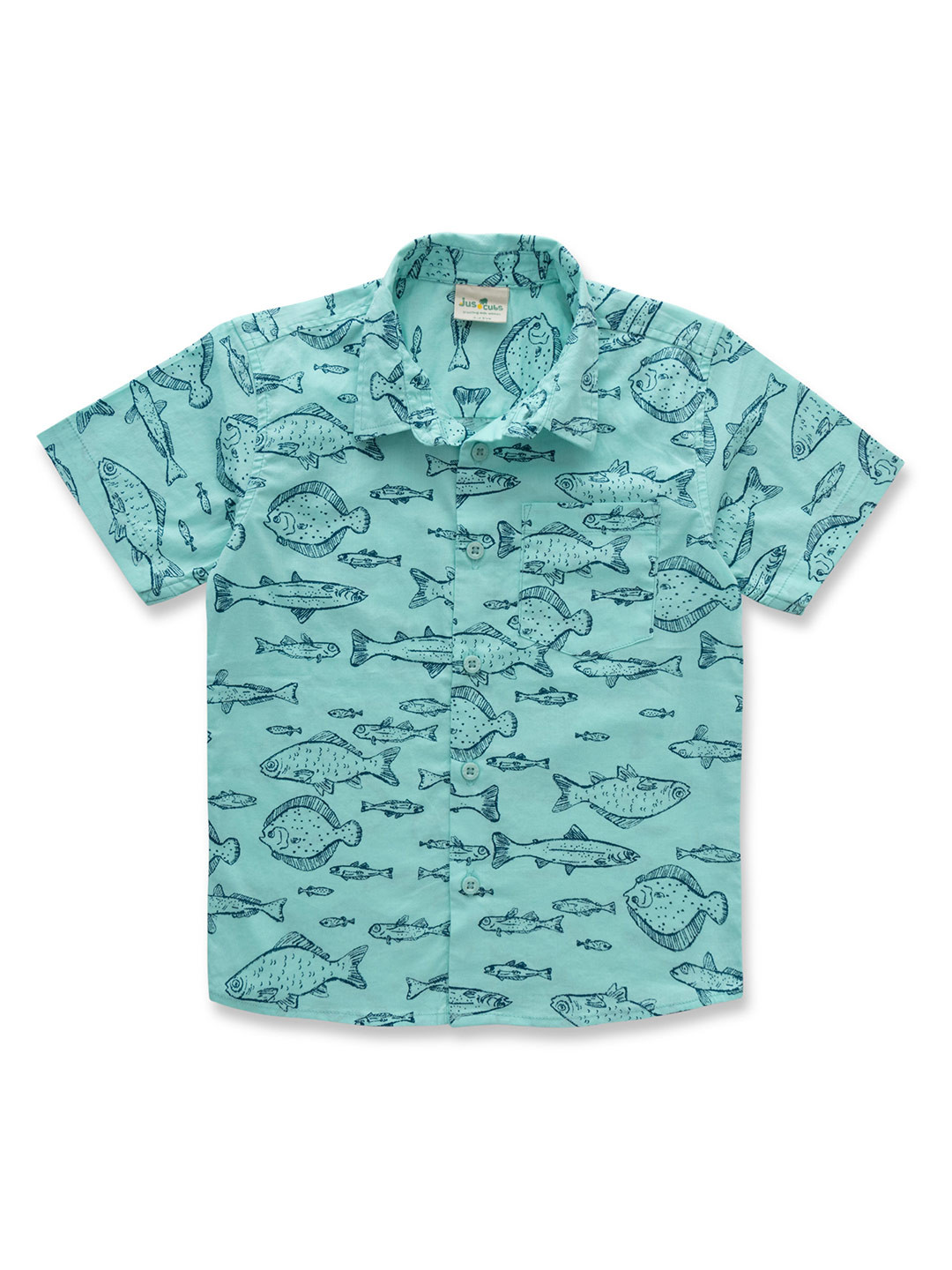 JusCubs Boys Printed Half Sleeves  Casual Shirt