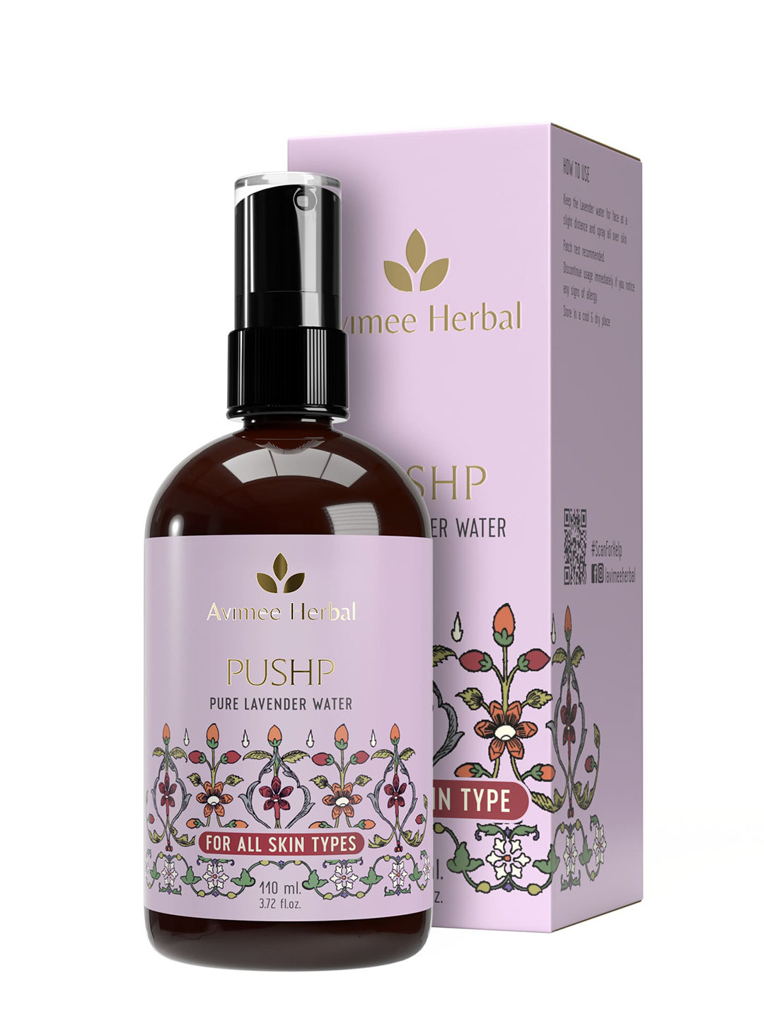 Avimee Herbal Pushp Pure Lavender Water - 110ml