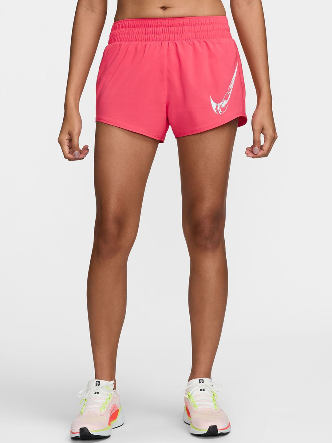 Nike One Women's Dri-FIT Mid-Rise Brief-Lined Graphic Shorts