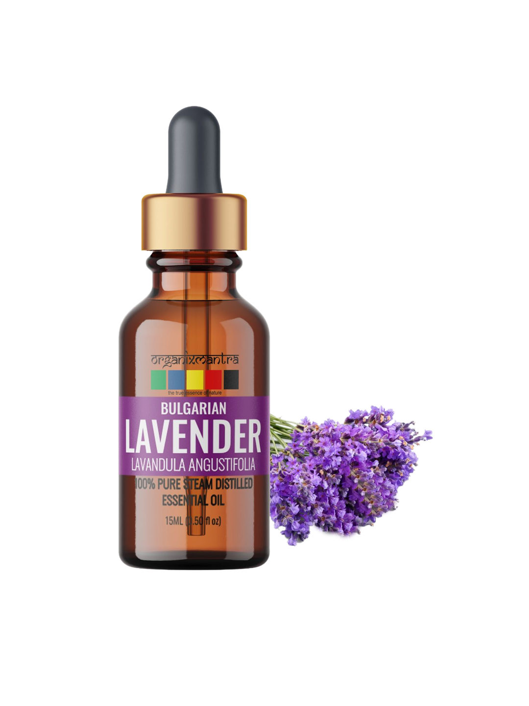 Organix Mantra Bulgarian Lavender 100% Pure Steam Distilled Essential Oil - 15ml
