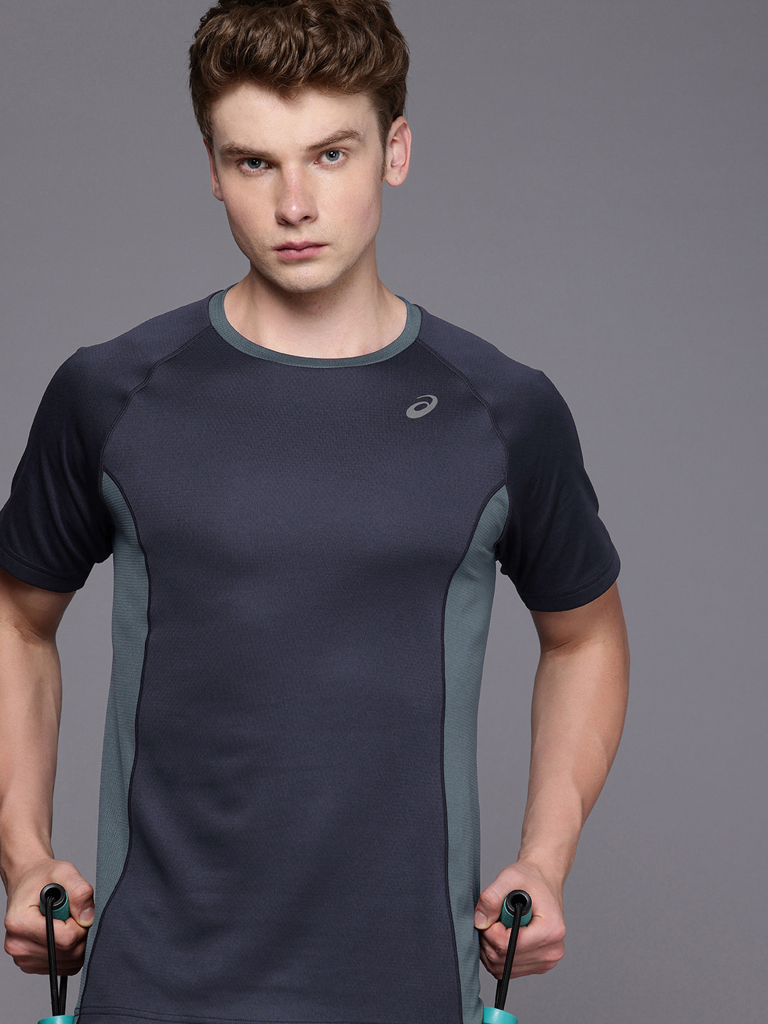 ASICS Self-Design Colorblocked Raglan Sleeves Actibreeze Training T-shirt
