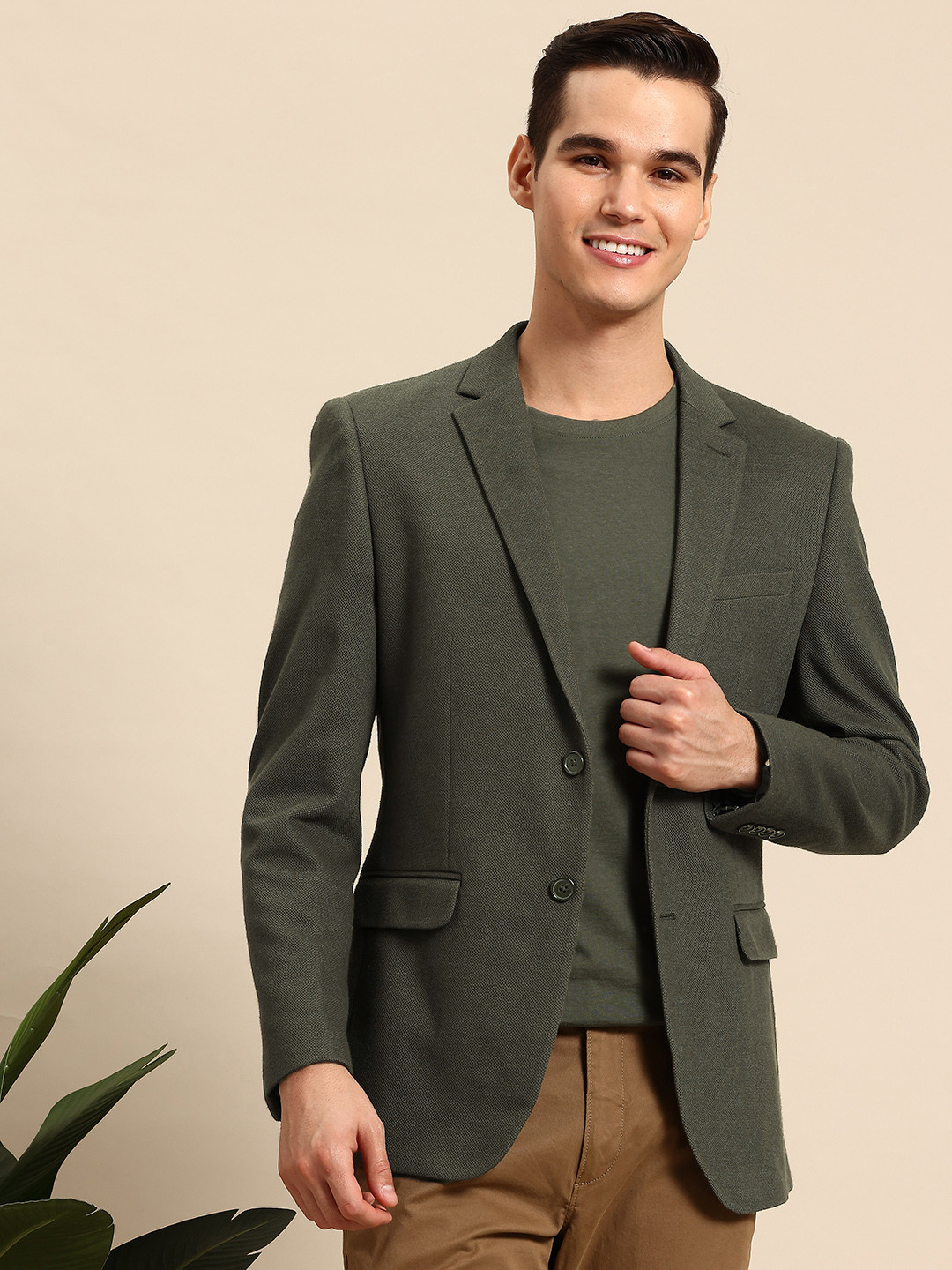 Mast & Harbour Single-Breasted Smart Casual Blazer
