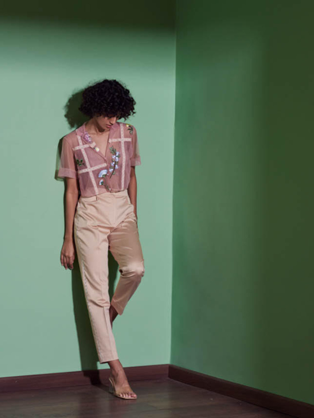 Archana Rao Women Original Sheer Printed Formal Shirt