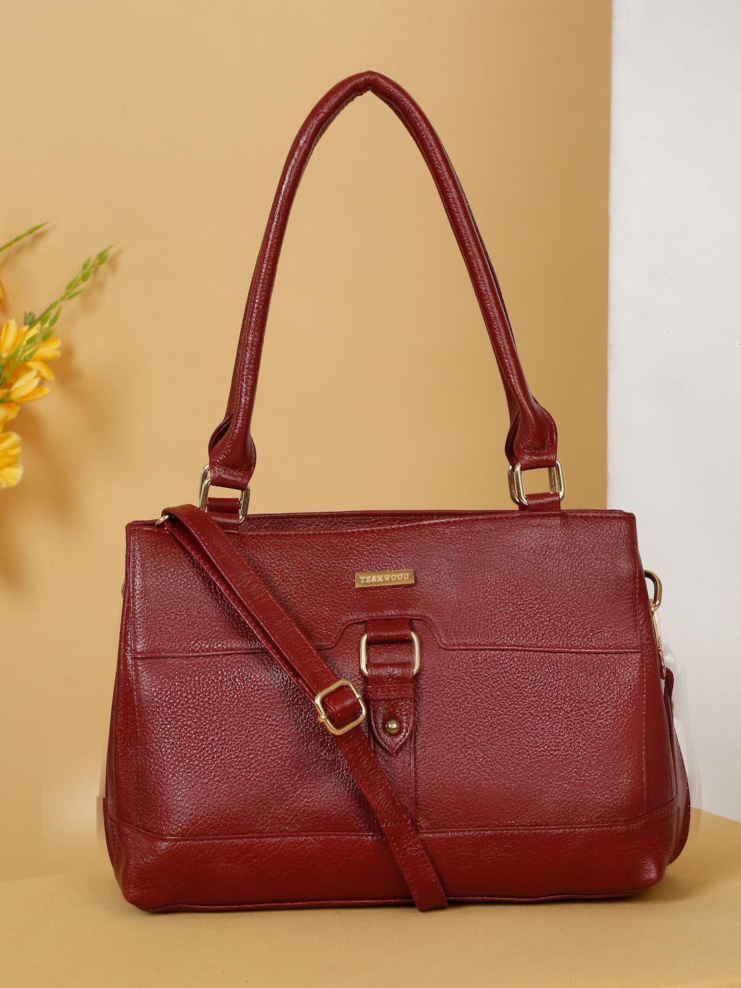 Teakwood Leathers Women Leather Structured Handheld Bag