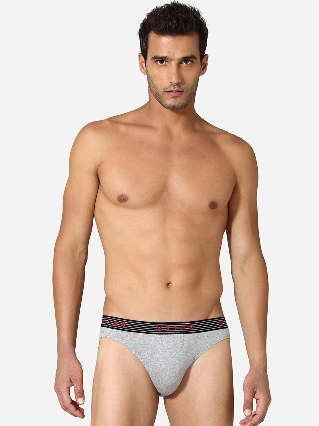VStar Pack Of 2 Low Rise Basic Briefs  TUFF NEO-2PCS-GREY_MELANGE