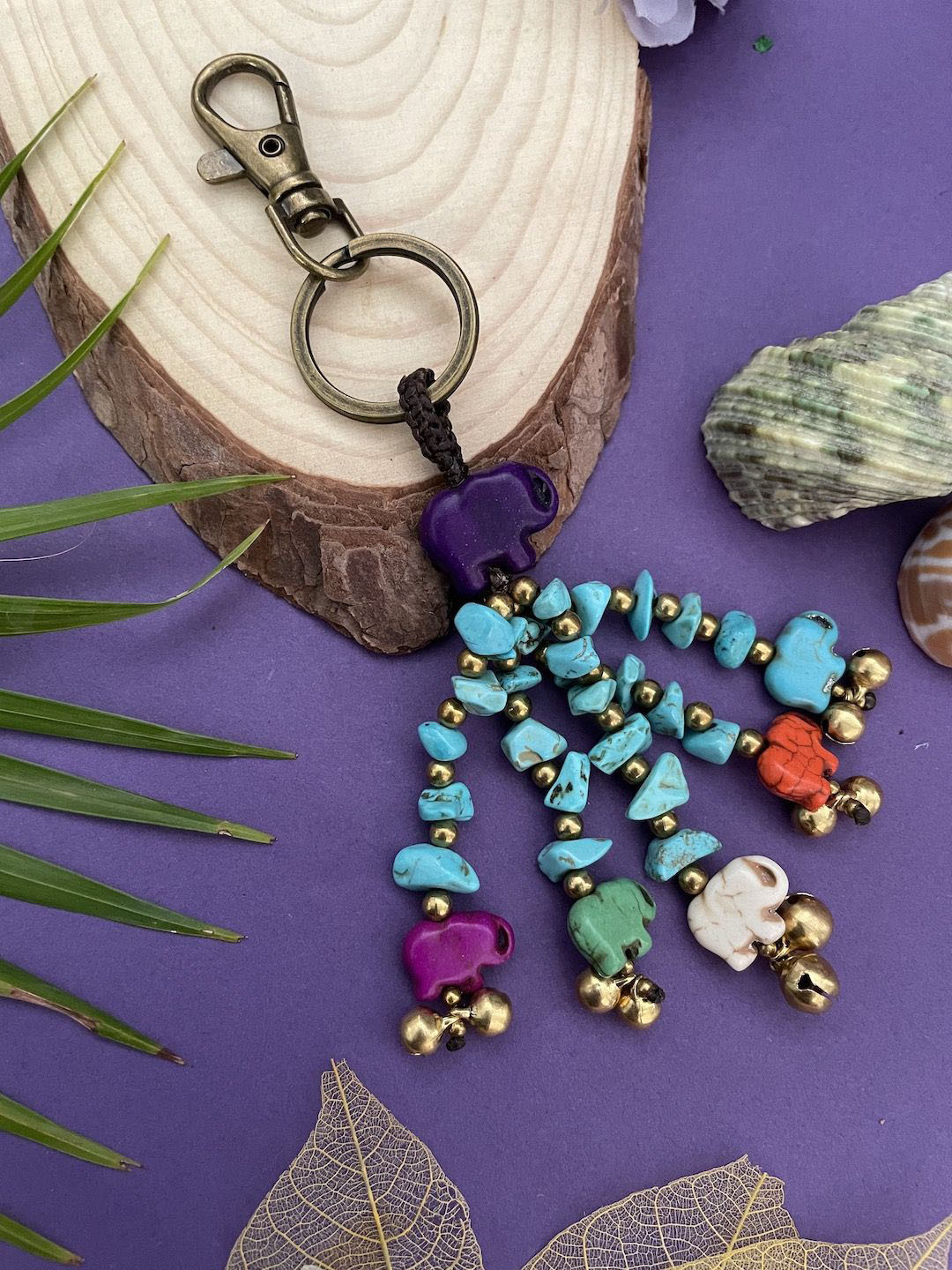 Digital Dress Room Elephant With Ghungroo Stone Studded Lumba Rakhi