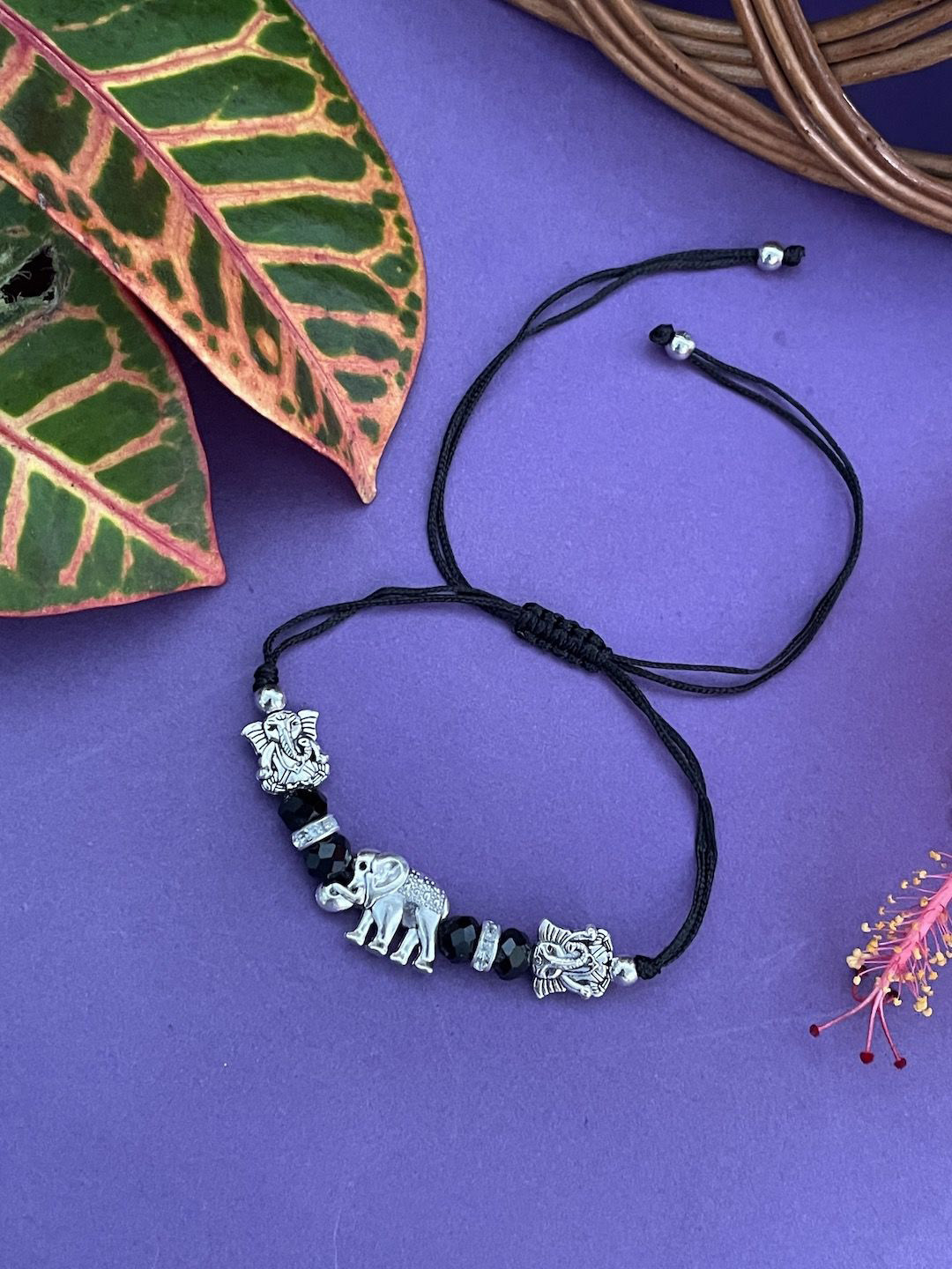 Digital Dress Room Haathi & Lord Ganesha Thread Bracelet Rakhi