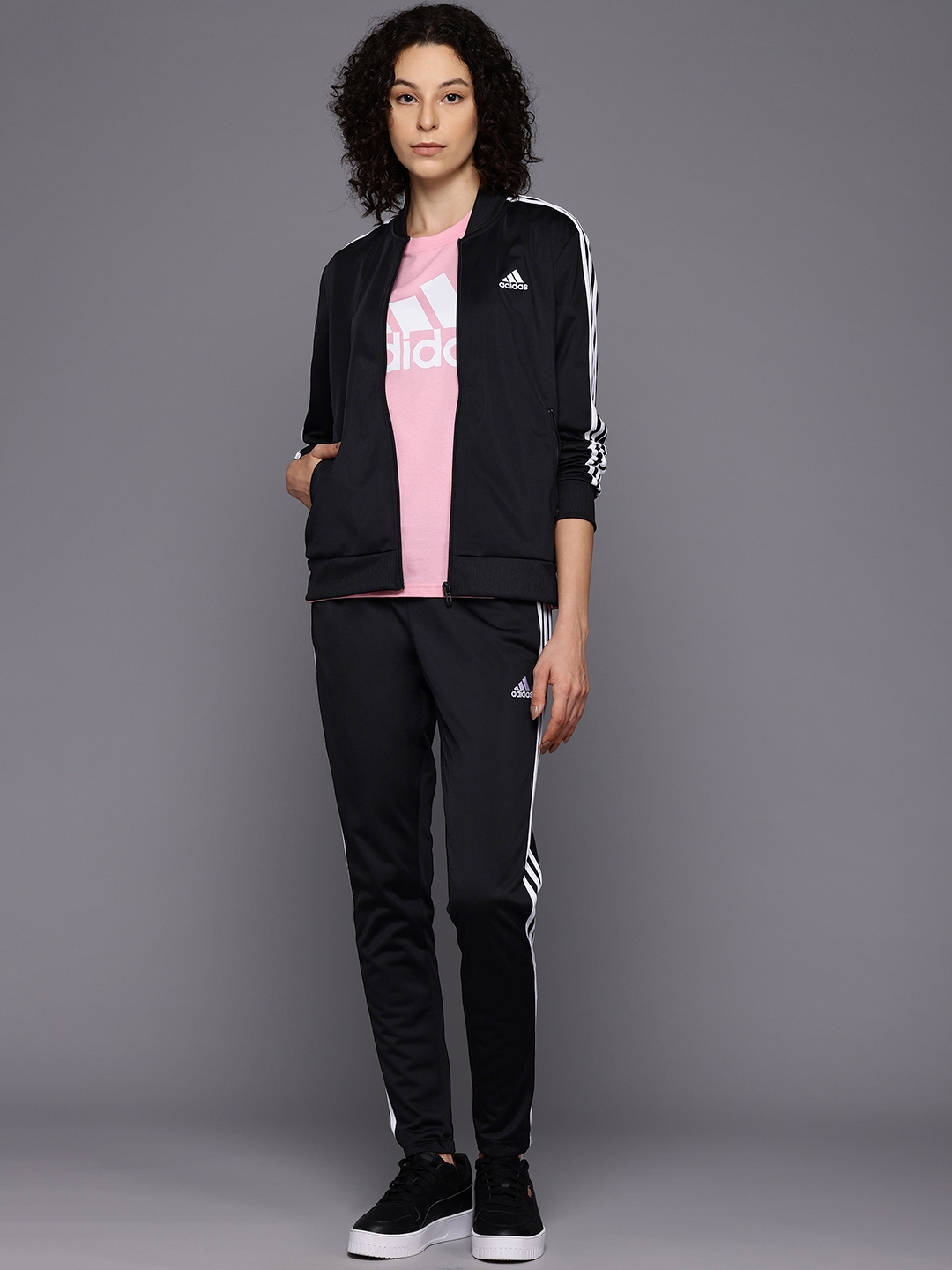 Buy ADIDAS Essentials 3 Stripes Tracksuit Tracksuits for Women 30106058 Myntra