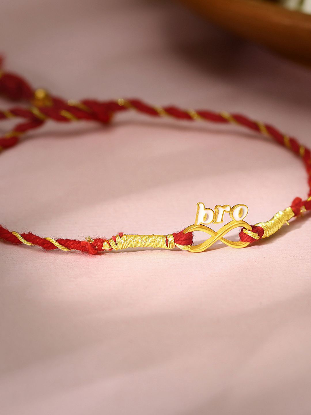 GIVA 925 Gold-Toned Infinite Bhai Love Rakhi