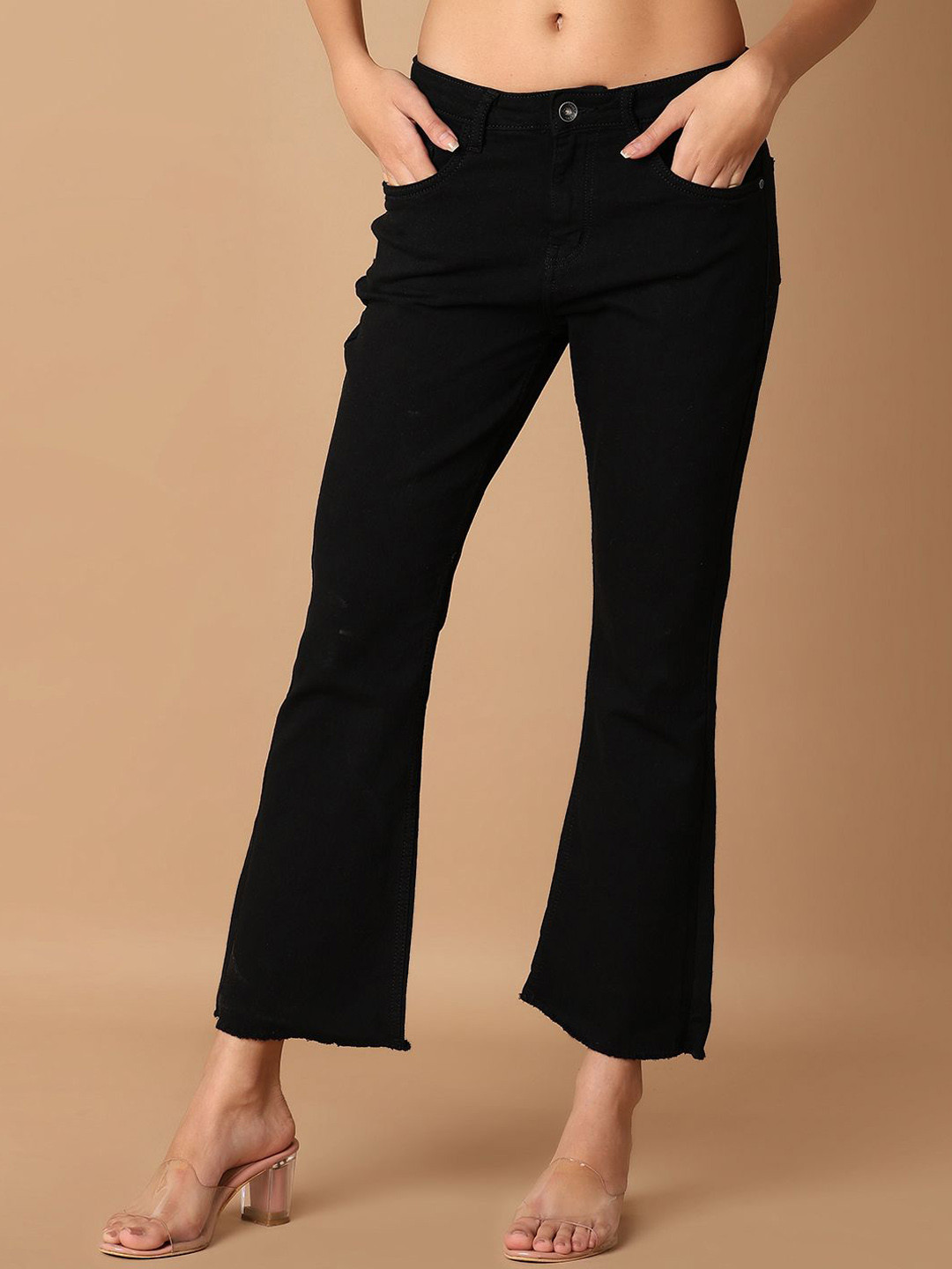 V-Mart Women Clean Look Cropped High-Rise Jeans