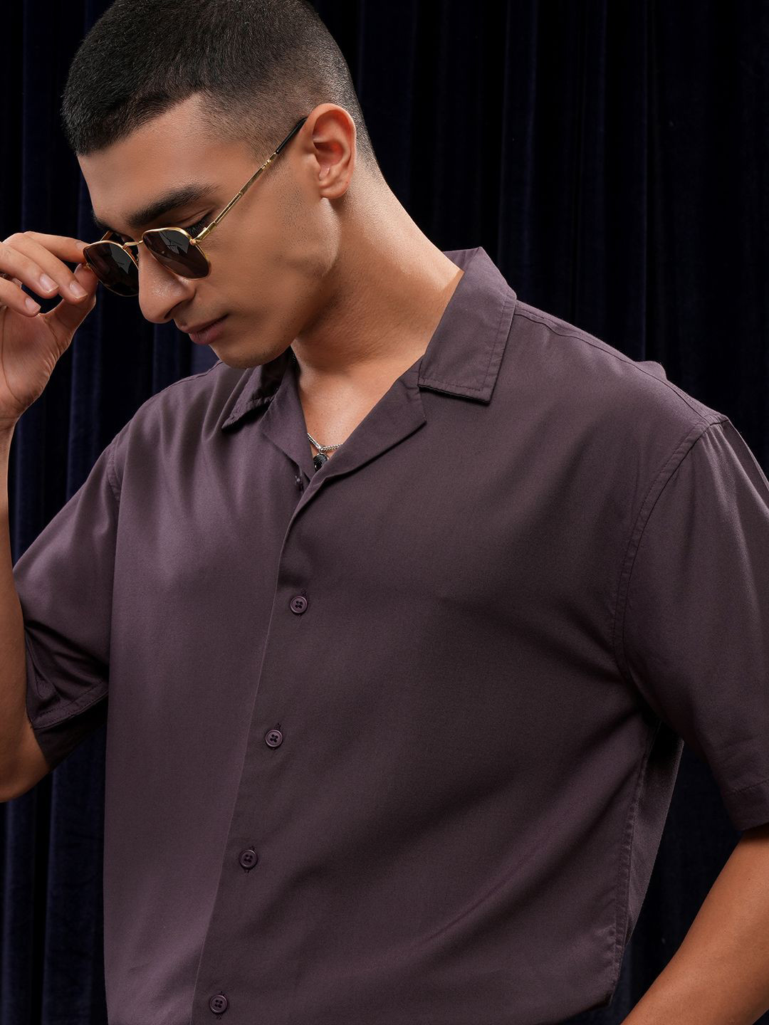 KETCH Men Viscose Solid Regular fit Shirt