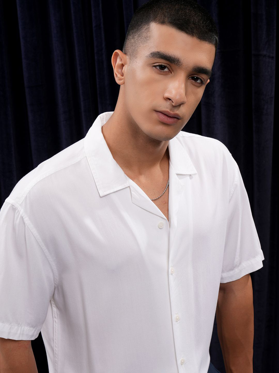 KETCH Men Viscose Solid Regular fit Casual Relaxed Fit Shirt