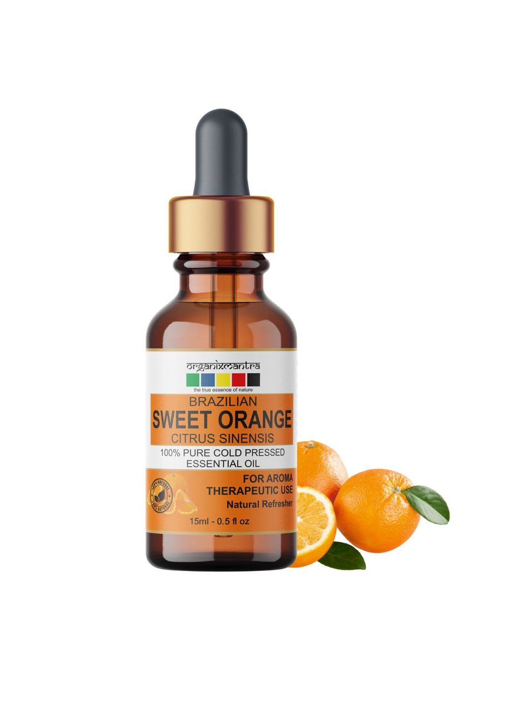 Organix Mantra Brazilian Sweet Orange 100% Pure Steam Distilled Essential Oil - 15ml
