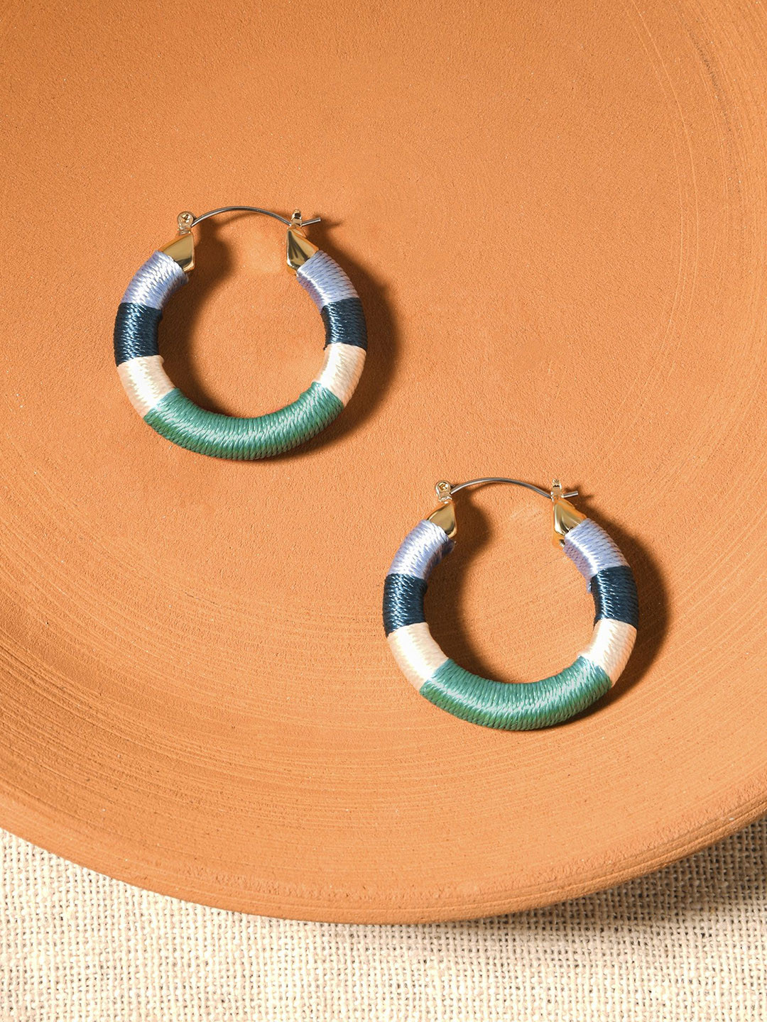 Accessorize Chunky Thread Circular Hoop Earrings
