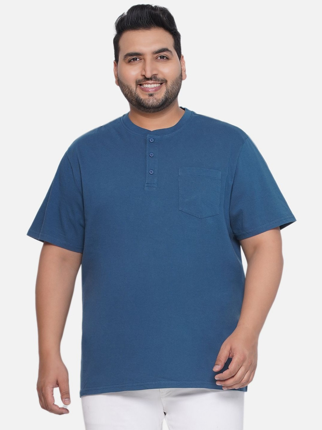 Santonio Men Plus Size High Neck T-shirt