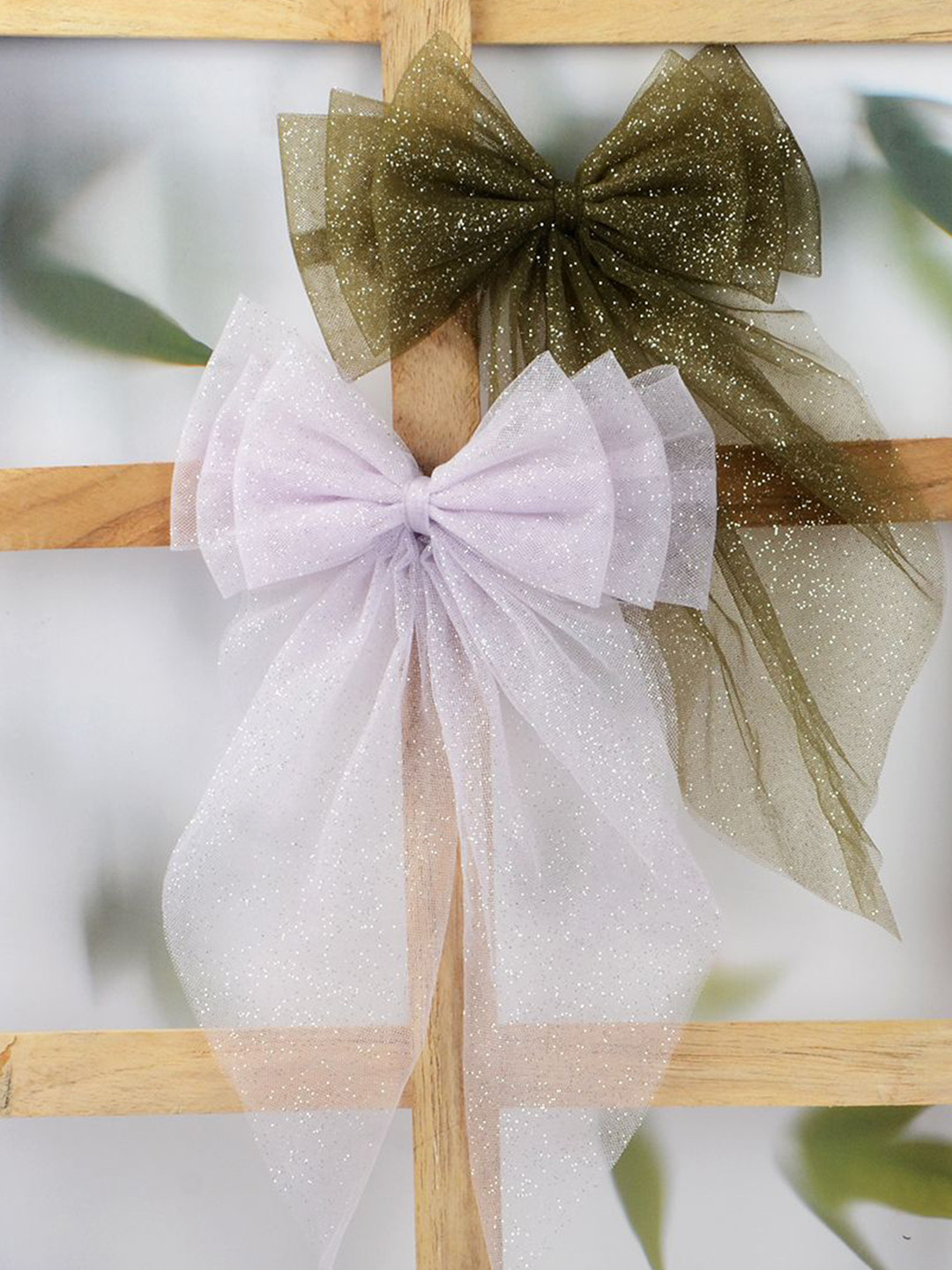 Radhu & Kabby Women Set of 2 Embellished Alligator Hair Clip