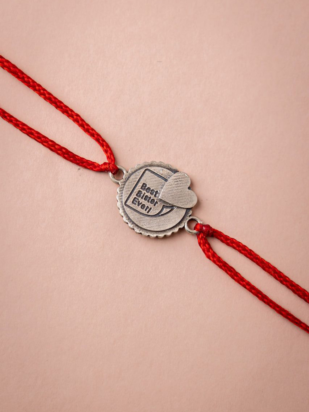 Shyle 925 Sterling Silver Moh Best Sister Ever Thread Rakhi