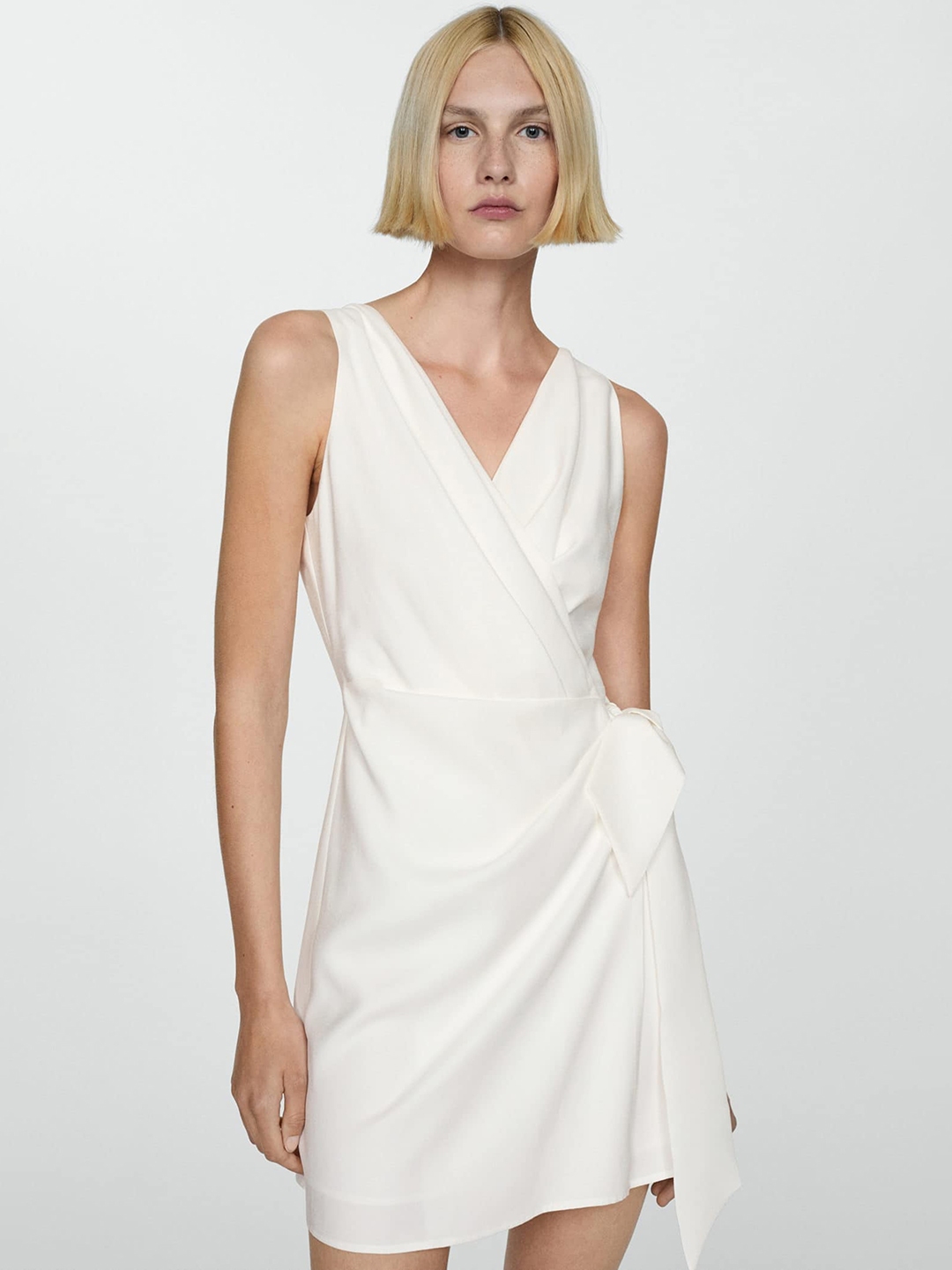 MANGO Wrap Mini Dress