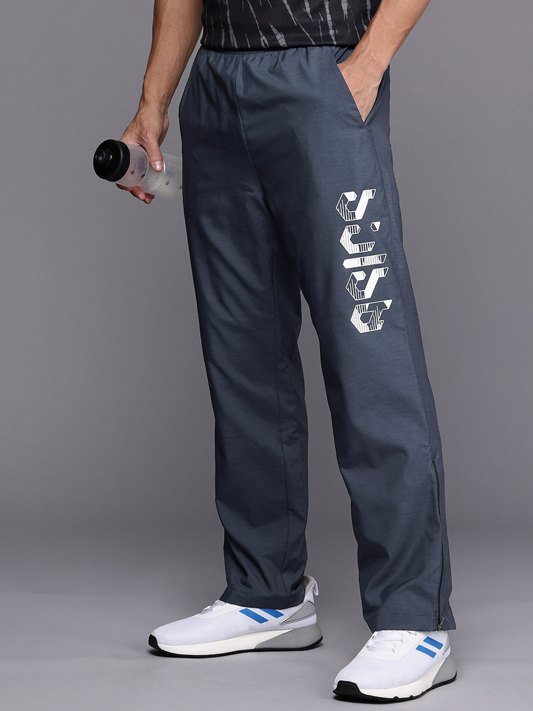 ASICS Men Brand Logo Water Repellent Training or Gym Sports Track Pants