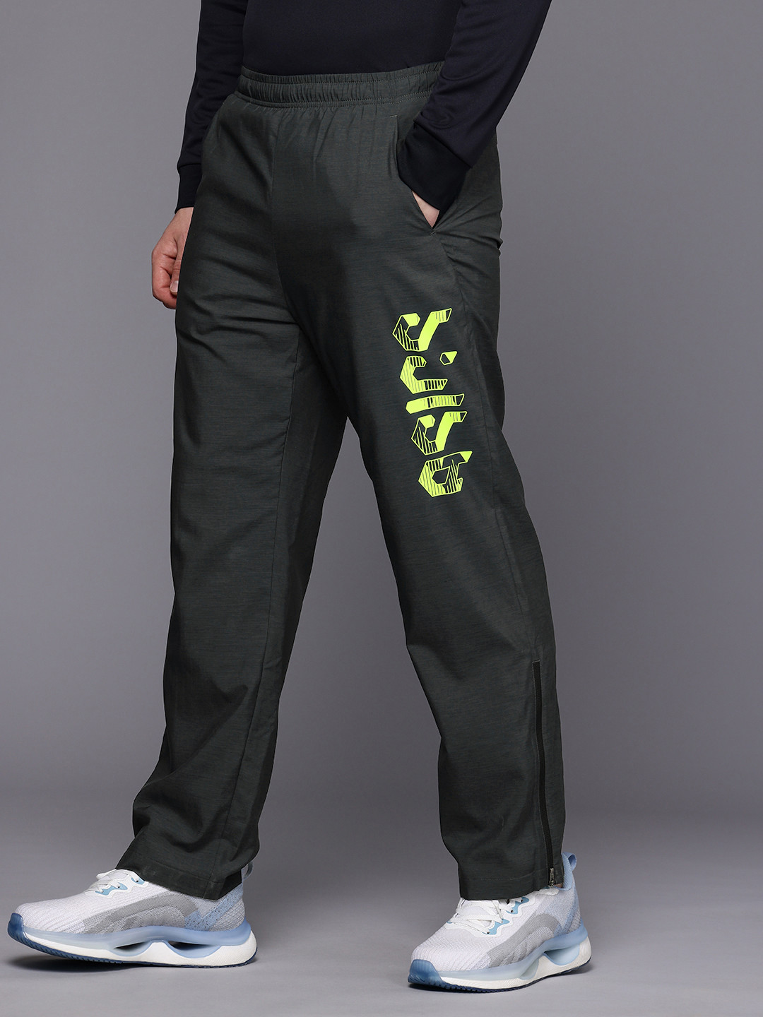 ASICS Men Brand Logo Graphic Printed Water Repellent Woven Training Track Pants