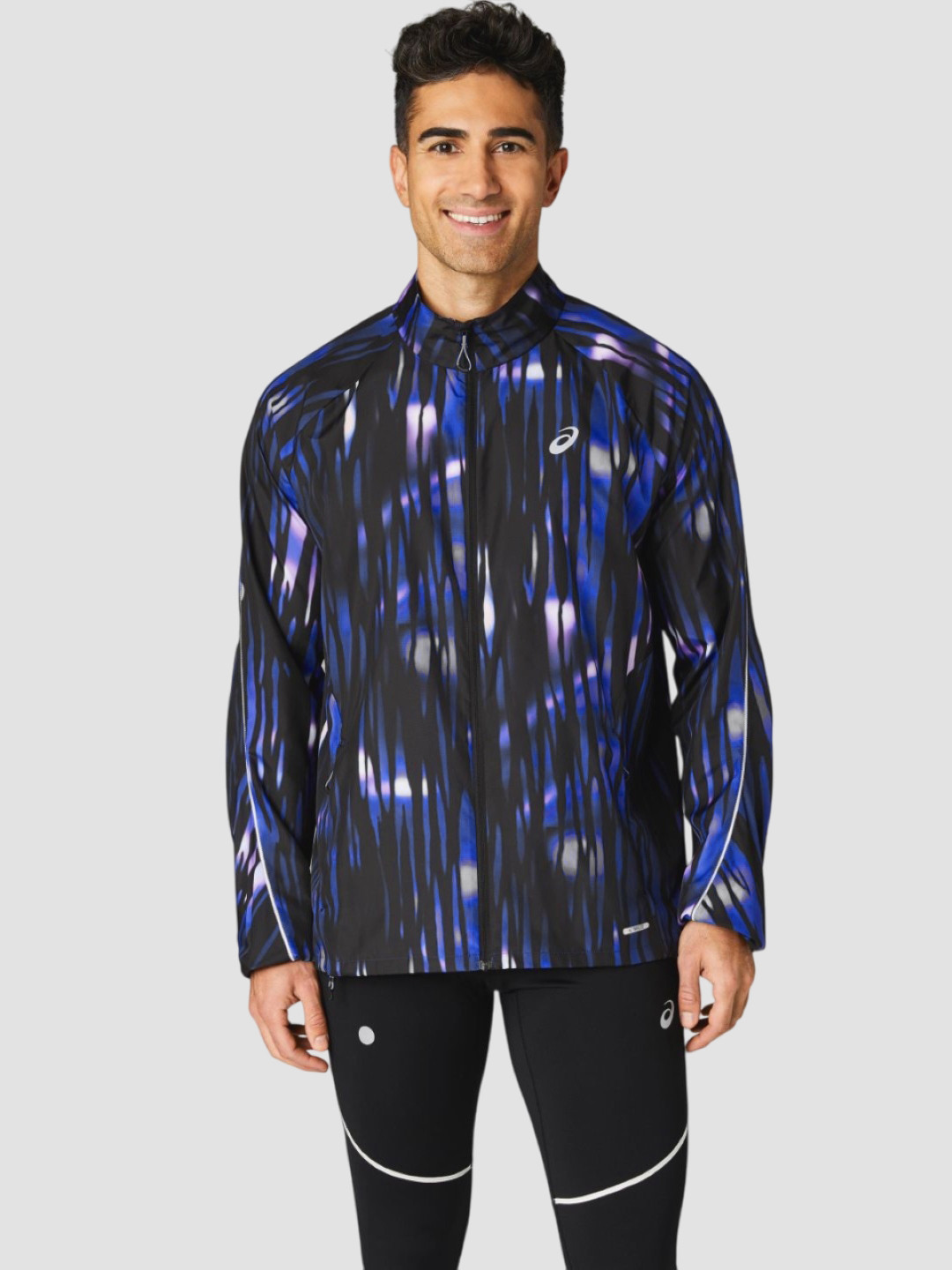 ASICS Abstract Print Lightweight Acti-Breeze Road Lite-Show Packable Running Jacket
