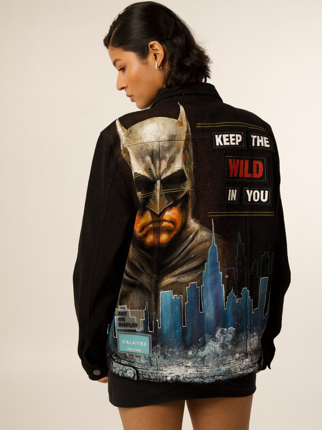 VALKYRE Unisex Superhero Printed Cotton Open Front Jacket