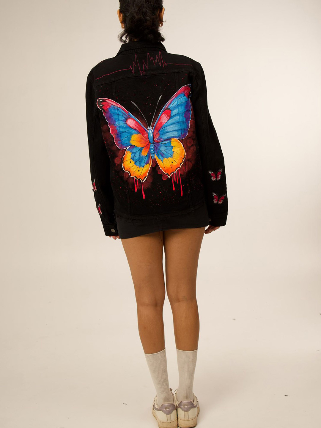 VALKYRE Unisex Cotton Printed Graphic Denim Jacket