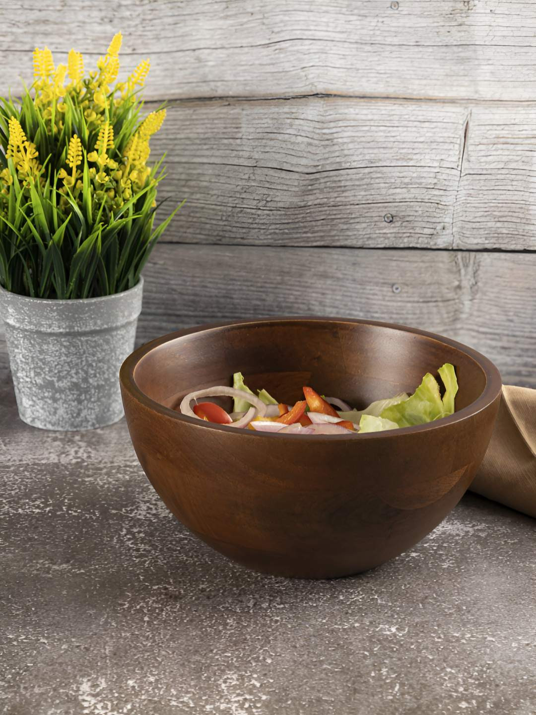 Metalsmith Brown Wooden Bowl