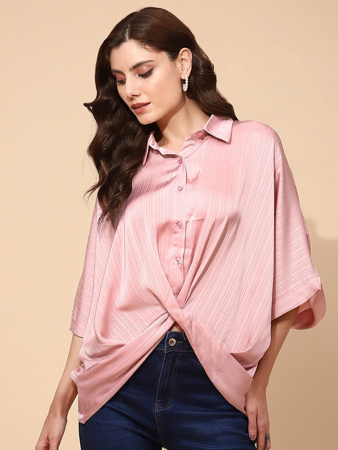 Global Republic Kimono Sleeve Shirt Style Top