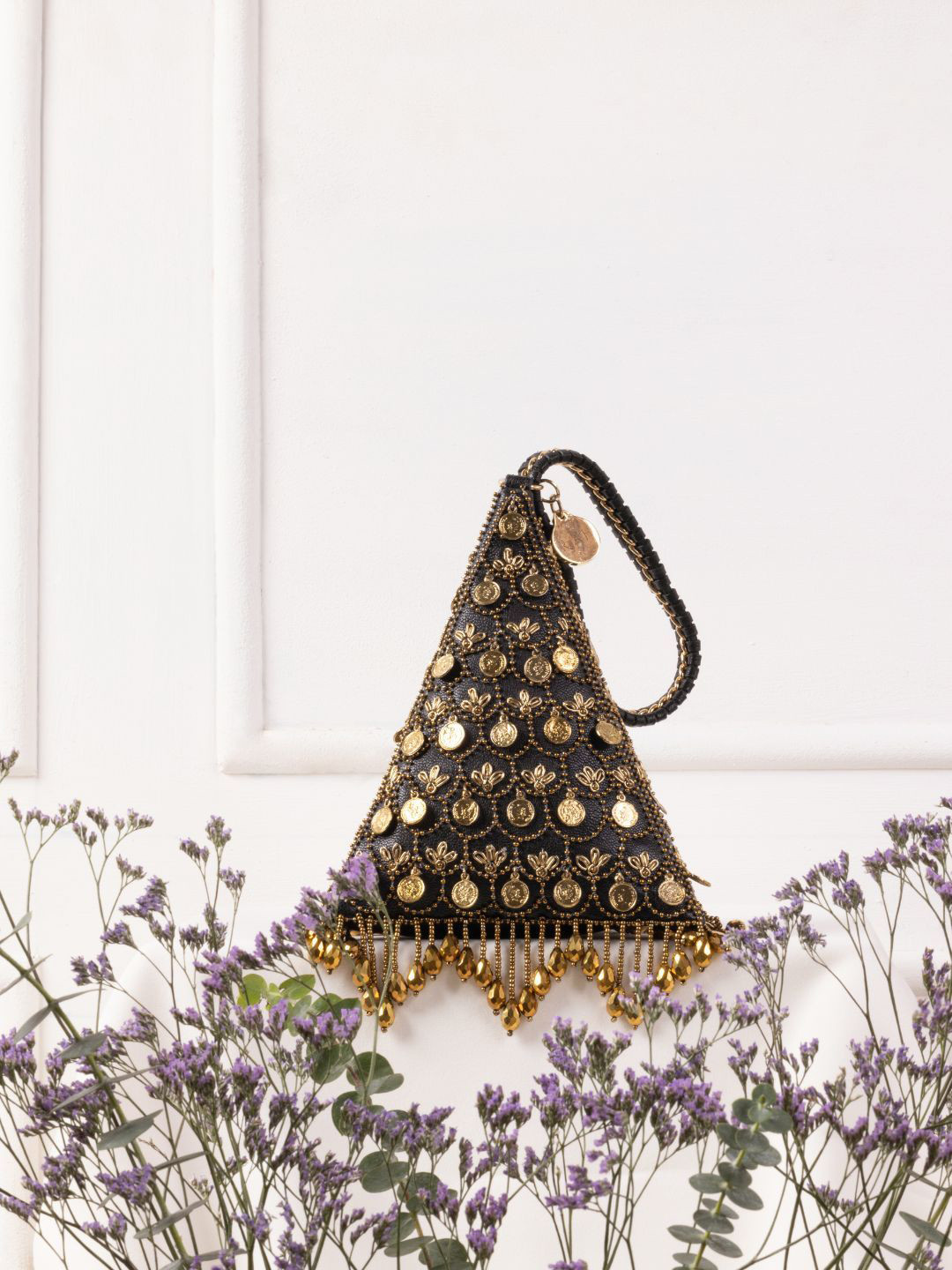 The Leather Garden Floral Leather Shopper potli bag