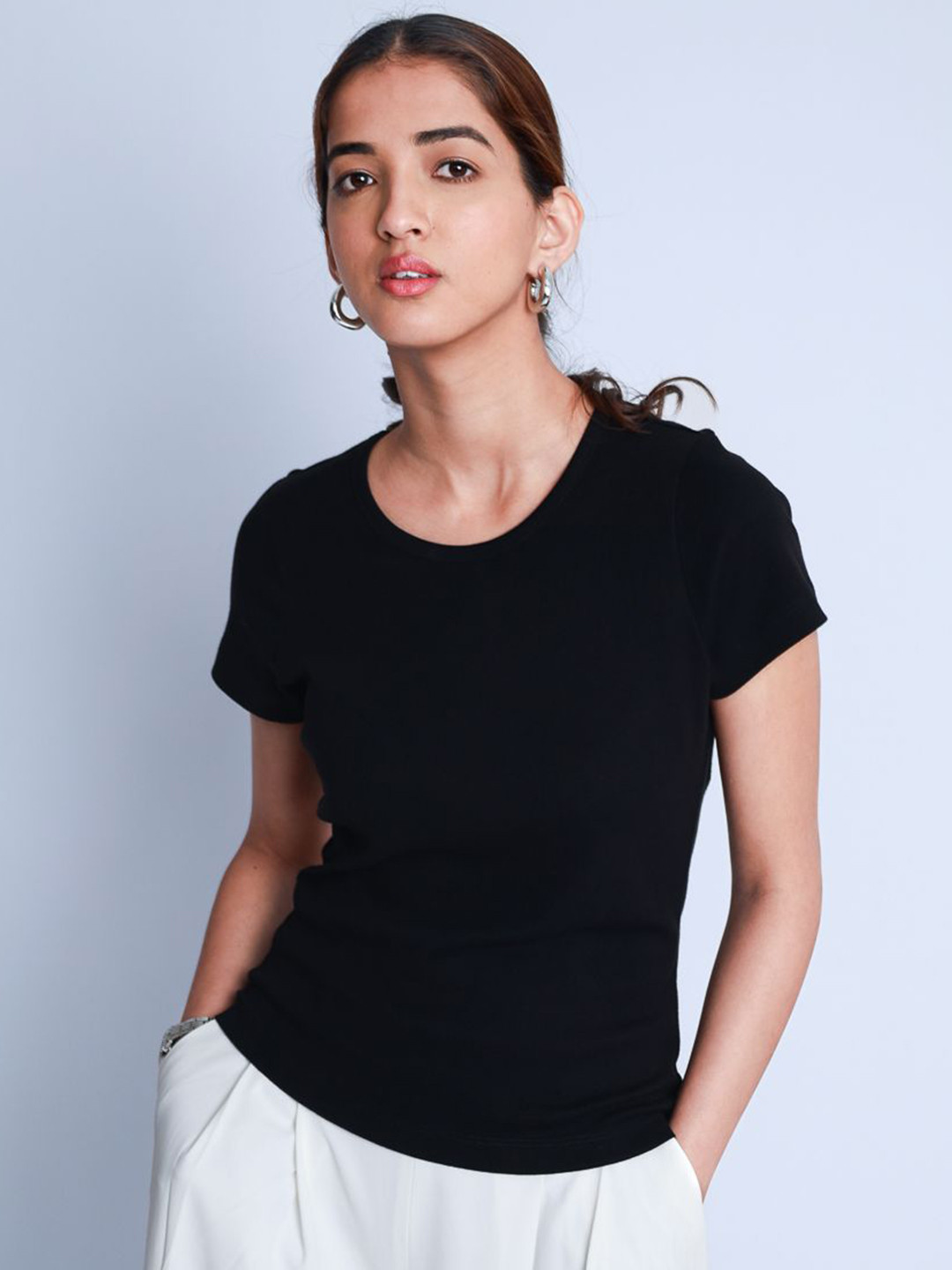 Strong And Brave Women Ribbed Odor Free Casual T Shirt