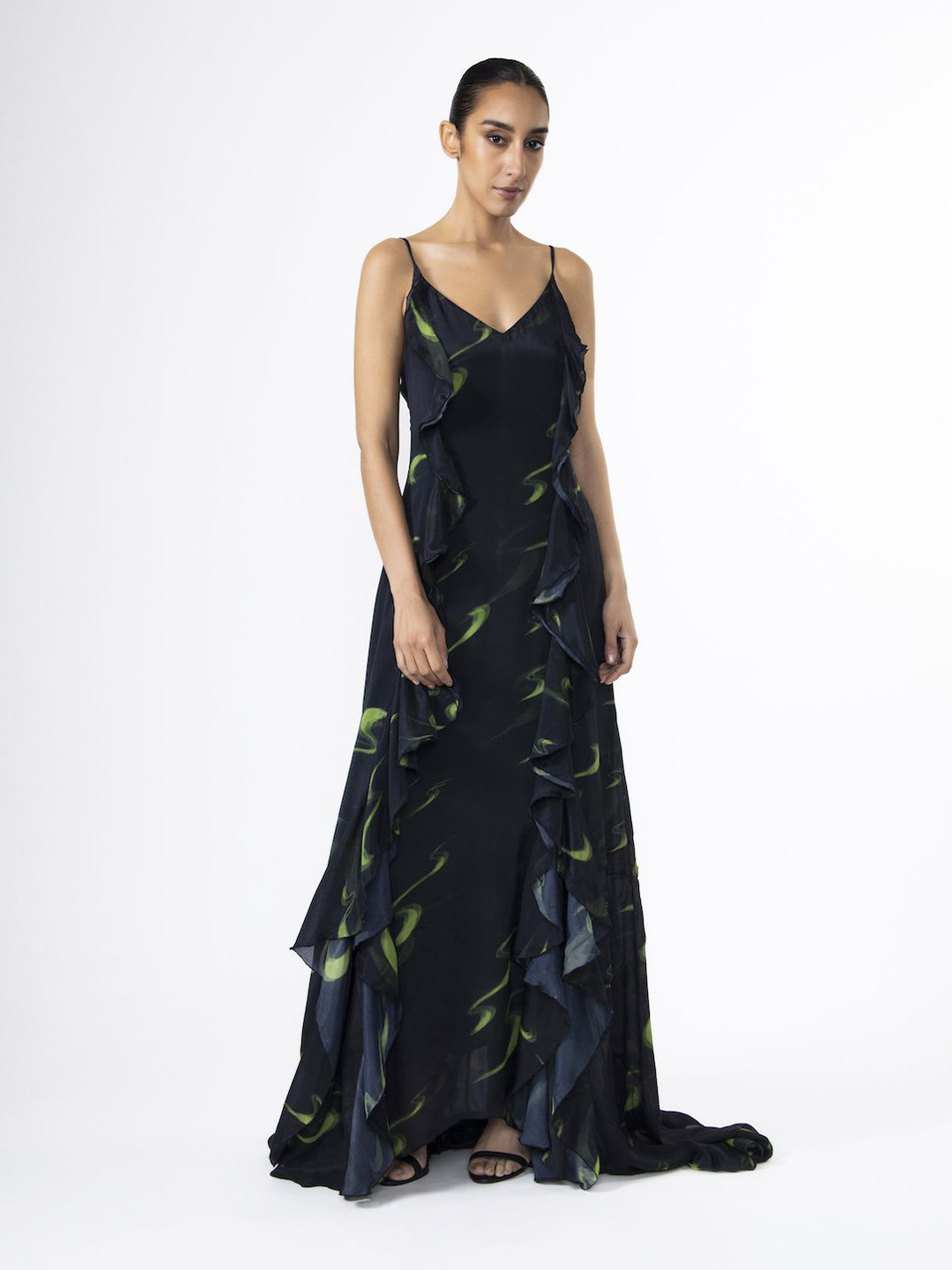 28 MOONS Floral Crepe Maxi Dress