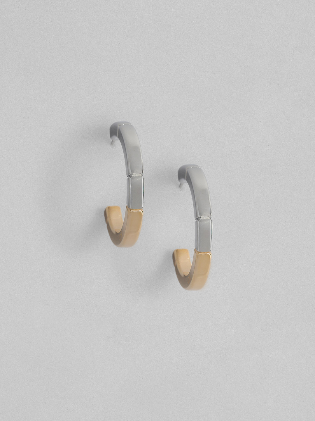 Calvin Klein Circular Brass-Plated Half Hoop Earrings