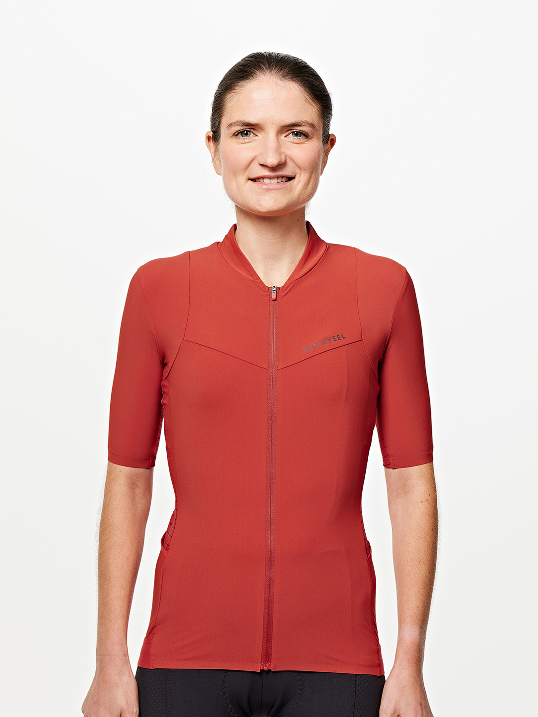 Decathlon VAN RYSEL - Women Red Full-Zip Road Cycling Jersey