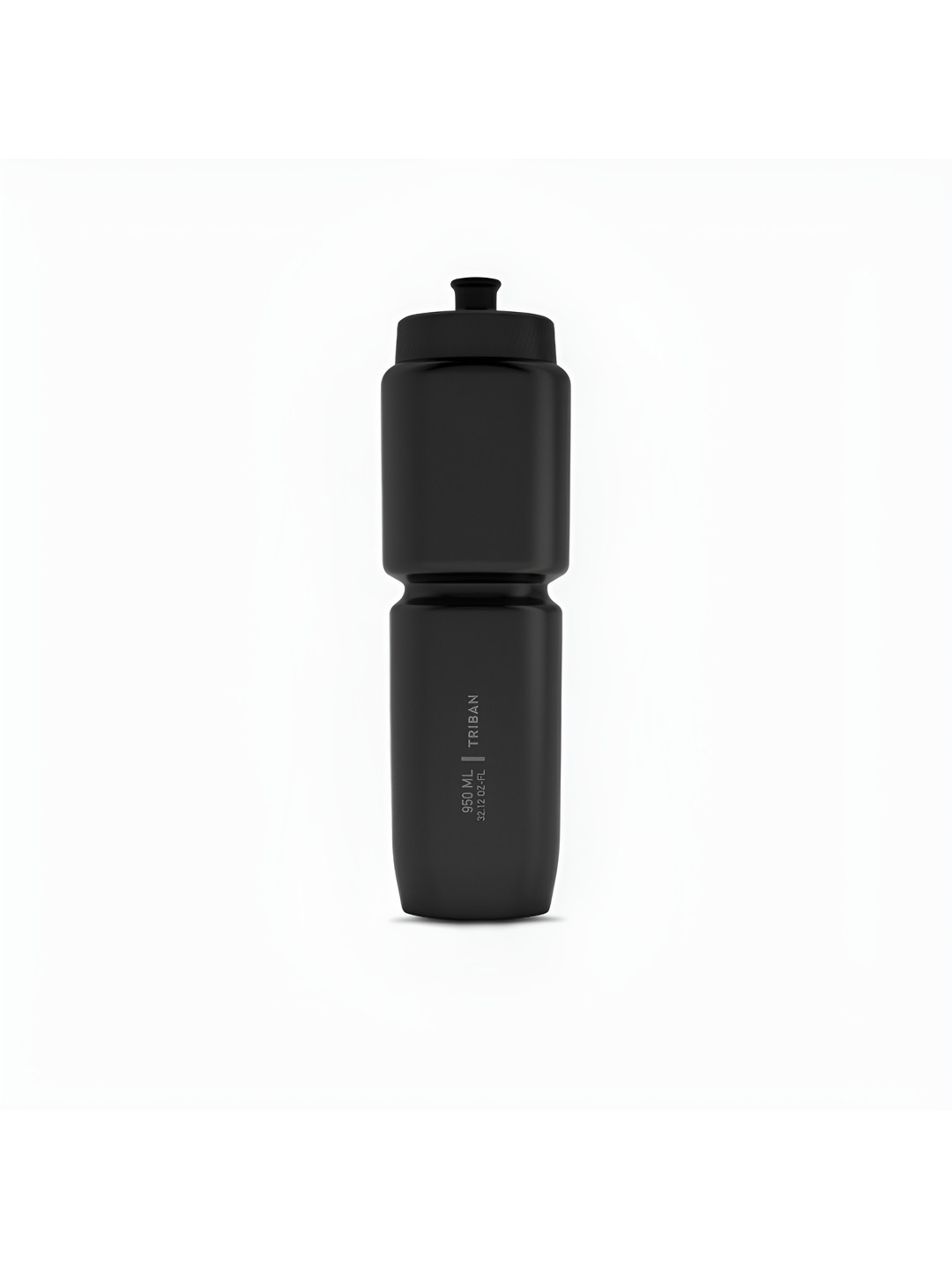 Decathlon TRIBAN - Black Typography Plastic Spill Proof Sipper - 950ml