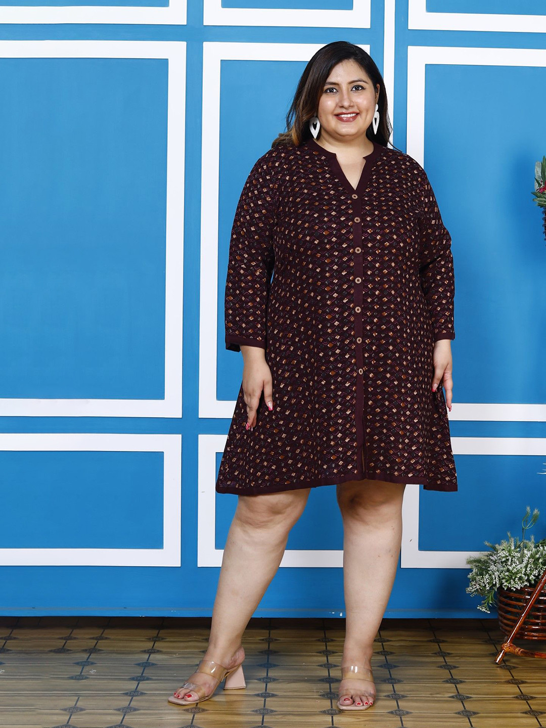 KALINI Women Abstract  Print A-Line Tunic Dresses