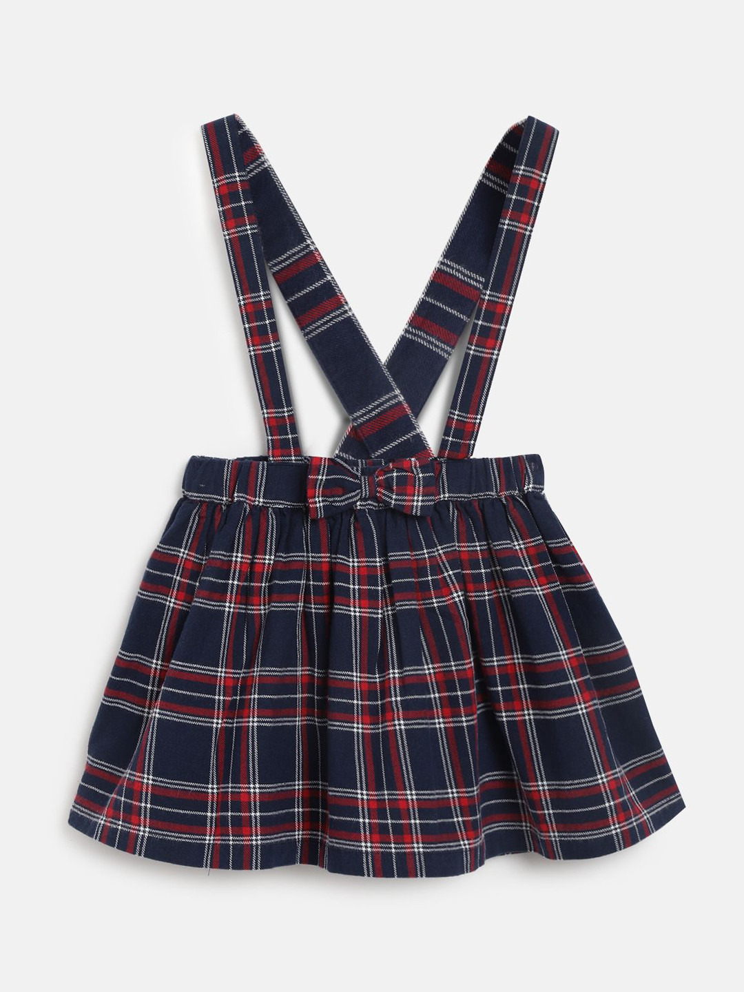 Chicco Girls Checked Pure Cotton Pinafore Skirt