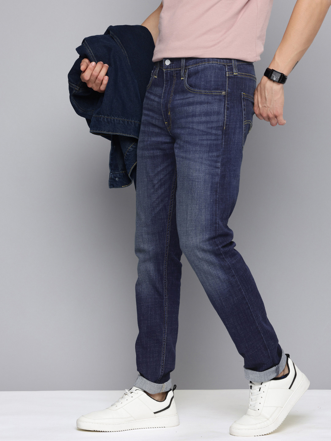 Levis Men 512 Slim Tapered Fit Heavy Fade Stretchable Jeans