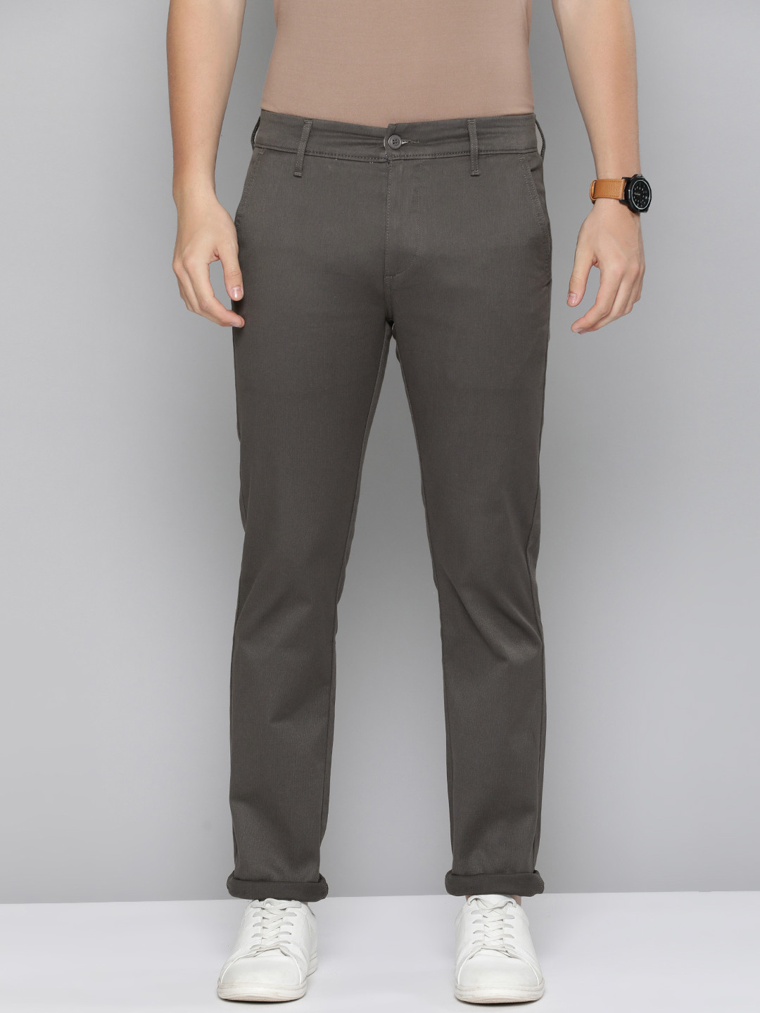 Levis Men Textured Slim Fit Chinos Trousers