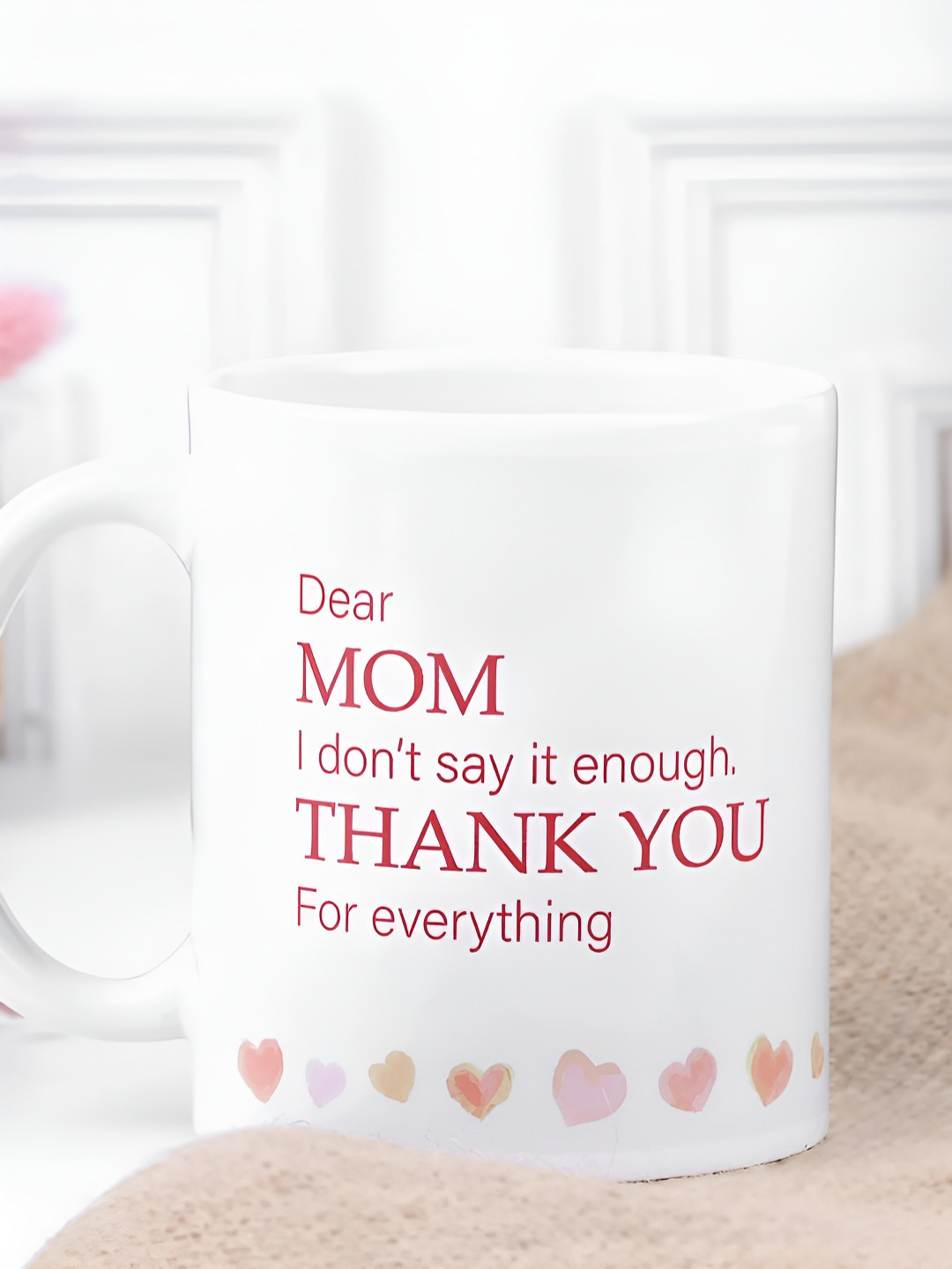 fnp Baby Coming Soon White Typography Ceramic Microwave Safe Mug-325ml